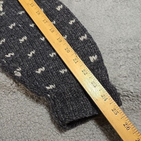 Hand Knit Wool Grandpa Sweater Mens L Safari Travel Chunky Vtg Banana Republic - Picture 11 of 11